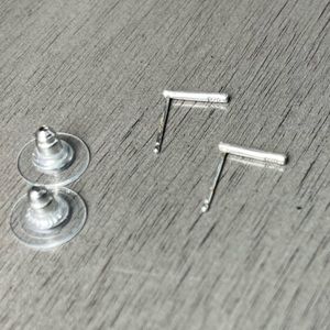 925 Sterling Silver Bar Stud Earrings